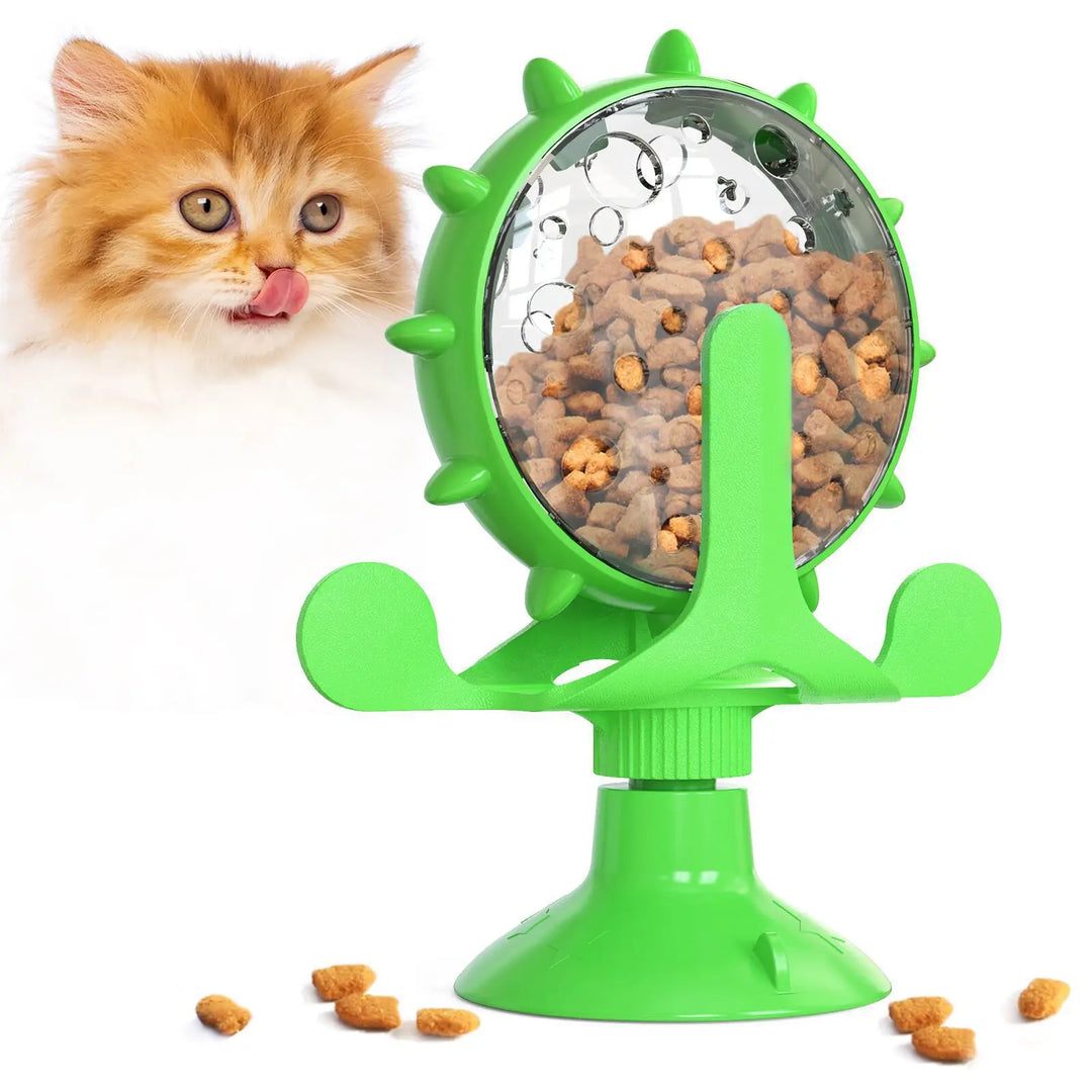 Pet Treat Dispenser Toy - 360° Rotating Interactive Food Feeder