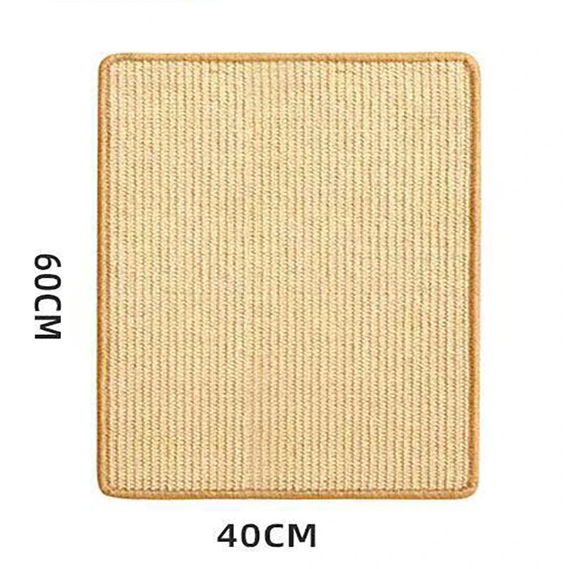Natural Sisal Cat Scratching Mat Multi-Stick Pad for Wall Sofa Floor Protection
