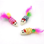 Load image into Gallery viewer, Cat Feather Wand with Bell &amp; Mouse Cage - Interactive Teaser Toy
