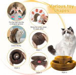 Load image into Gallery viewer, Round Magic Cat Scratching Board with Ball – Claw Care &amp; Play
