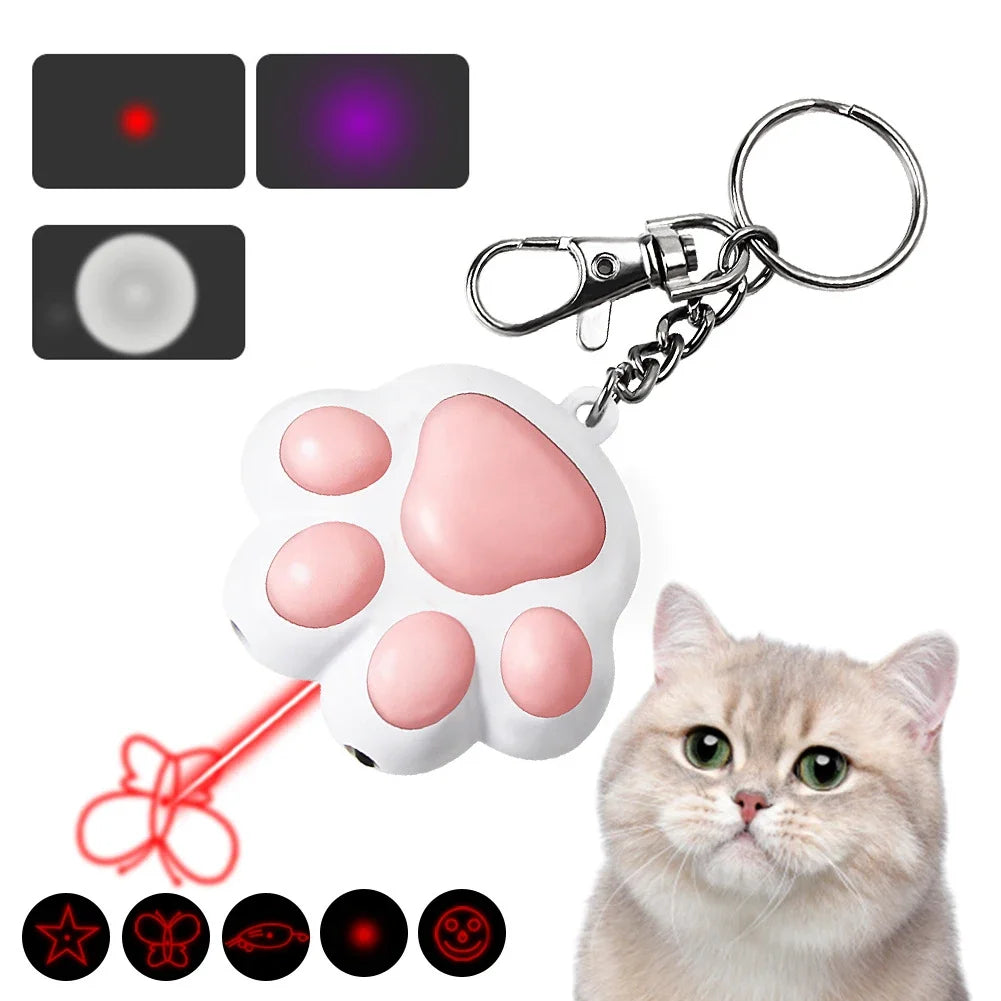 Laser Pattern Pet LED Toy – Rechargeable Interactive Cat Pointer with Bright Animation