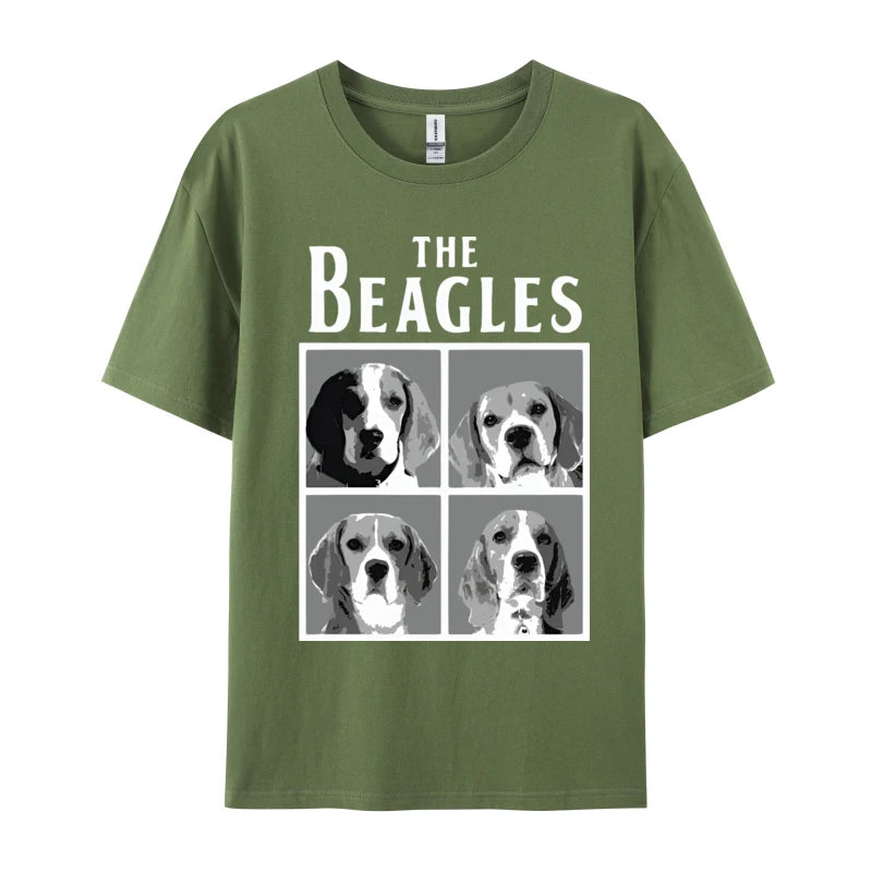 Cute Beagle Dog T-Shirt – Men’s Cotton Birthday Tee, Short Sleeve