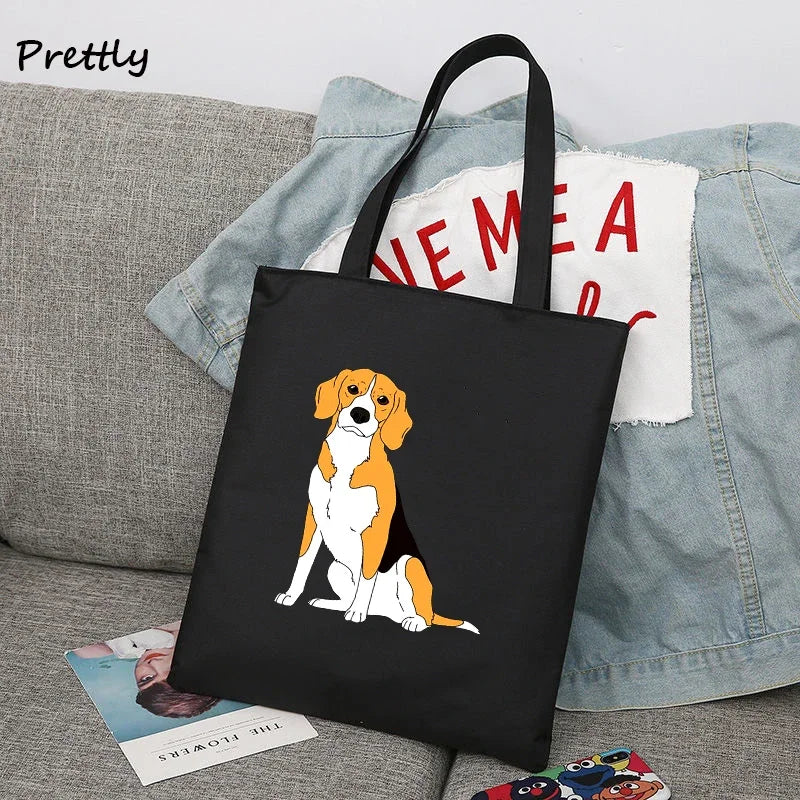 The Beagles Dog Band Canvas Tote Bag - Funny Beagle Lovers Handbag