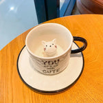 Load image into Gallery viewer, Cute Kitten Cat Claw Ceramic Cup - 3D Animal Coffee Water Mug
