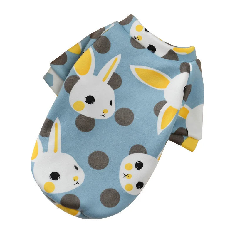 Small Dog Winter Hoodie - Cute Print Costume for Cats & Puppies