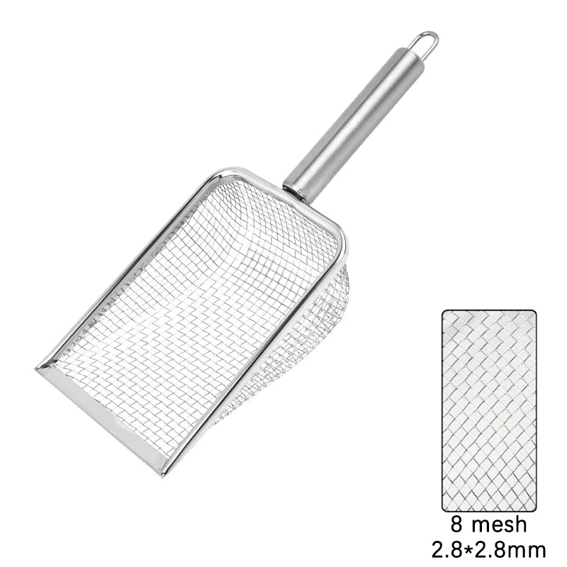 Stainless Steel Mesh Cat Litter Scoop – Durable Shovel for Pet Cleaning