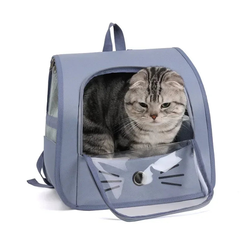 Portable Breathable Cat & Small Dog Carrier Backpack – Outdoor Shoulder Bag