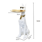 Load image into Gallery viewer, Large Doberman Side Table - Big Dog Statue Tray Living Room Decor
