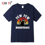 Load image into Gallery viewer, Summer Casual Men&#39;s T-Shirt - 100% Cotton Cool Funny Cat Print Tee
