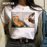 Load image into Gallery viewer, Cat Oil Painting T-Shirt - Women&#39;s Funny Graphic Tee Summer Top
