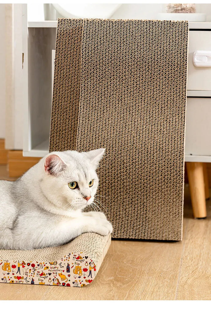 Cat Scratching Board – Corrugated Cardboard Pad for Nail Care
