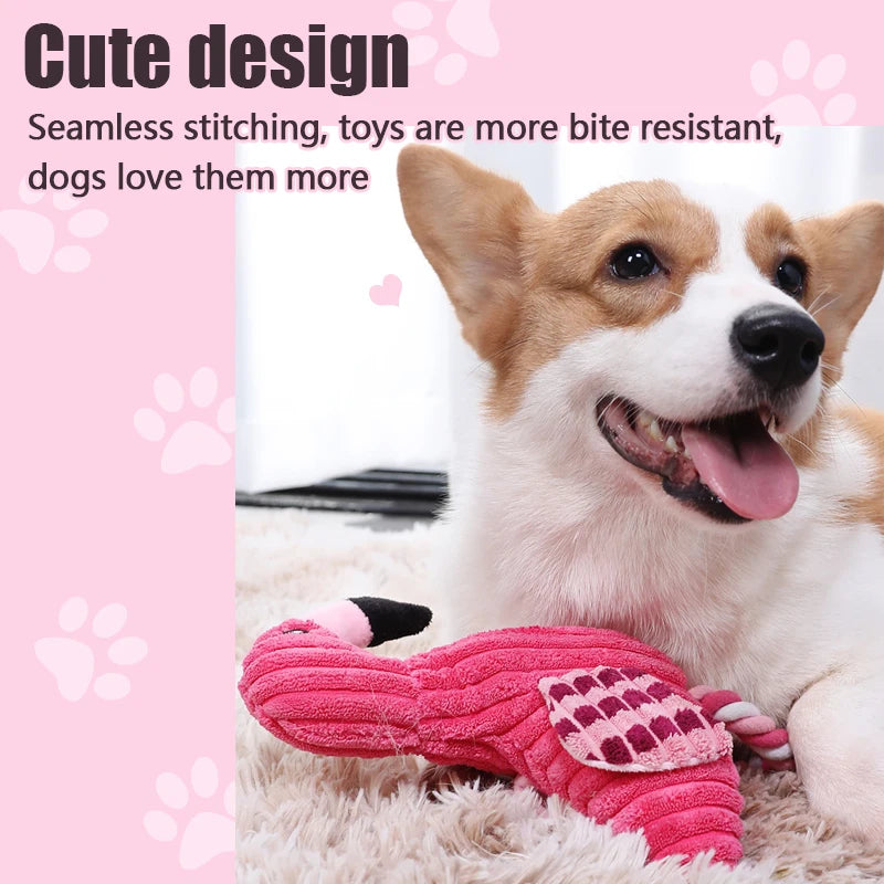 Animal-Shaped Plush Squeaky Dog Toy – Bite-Resistant & Cute