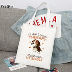 Load image into Gallery viewer, The Beagles Dog Band Canvas Tote Bag - Funny Beagle Lovers Handbag
