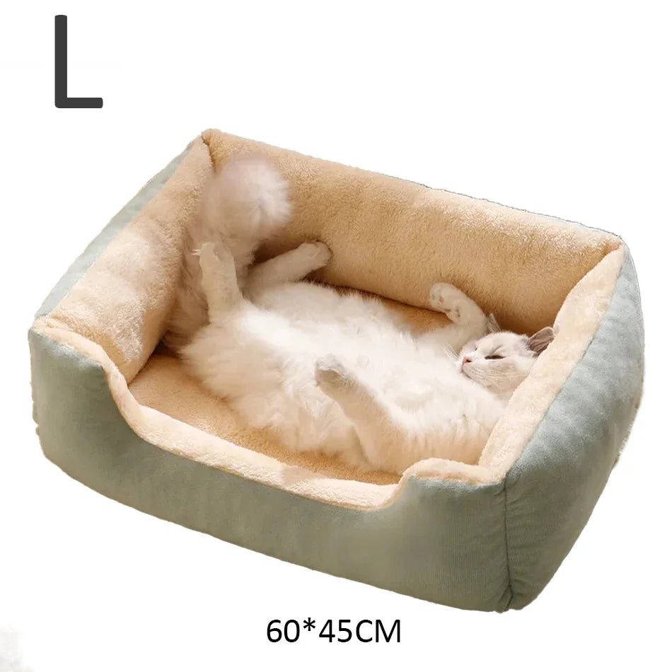 Cat & Dog Beds Cushion Pet House Basket Soft Cozy Habitat Accessories Supplies