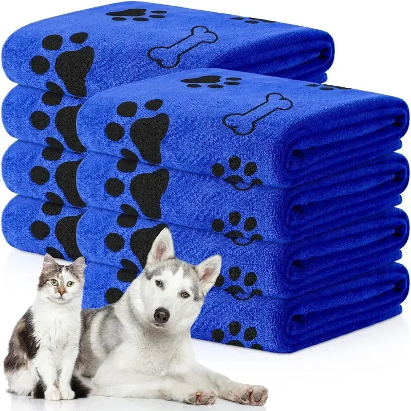Pet Microfiber Bath Towel 60x100cm - Quick-Drying Absorbent Towel