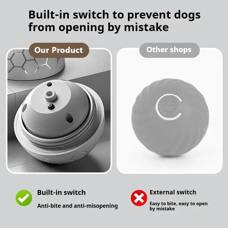 Smart Electronic Dog & Cat Toy Ball – USB Rechargeable with RGB Lights