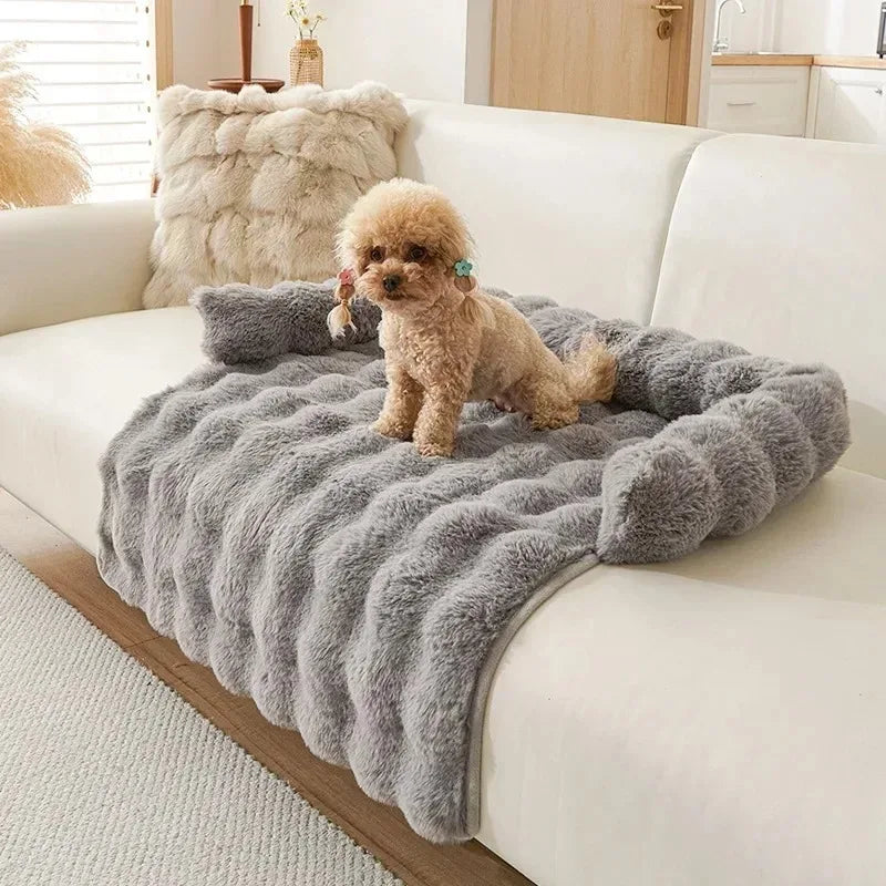 Dog Beds for Large Dogs - Pet Basket Bed with Cushions & Bedding