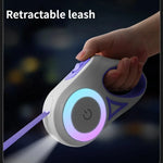 Load image into Gallery viewer, Retractable Dog Leash with LED Light – Durable Night Walking
