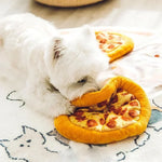 Load image into Gallery viewer, Plush Pizza Dog Toy – Squeaky Chew Fun for Small &amp; Large Dogs
