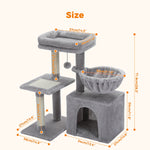 Load image into Gallery viewer, Cat Tree Tower - Scratch Posts, Hammock &amp; Removable Top Perch
