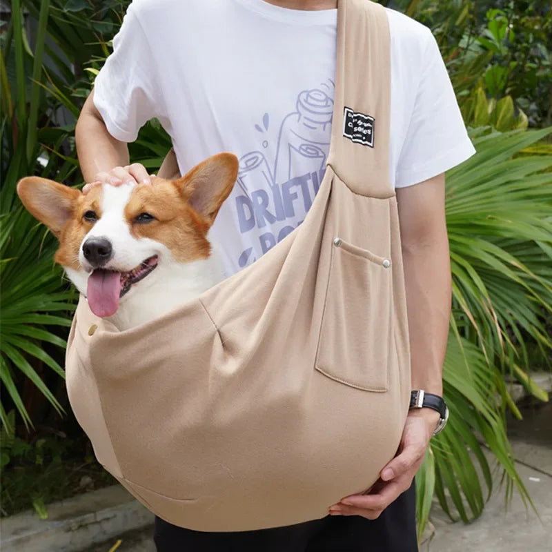 Comfortable Portable Pet Crossbody Sling – Outdoor Travel Cat & Dog Carrier