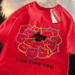 Load image into Gallery viewer, I Can Find You Fun Cat Print T-Shirt - Oversize Cotton Fashion Tee
