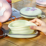 Load image into Gallery viewer, 2-in-1 Foldable Silicone Pet Food &amp; Water Bowl – Portable Dual Dog &amp; Cat Bowl for Travel
