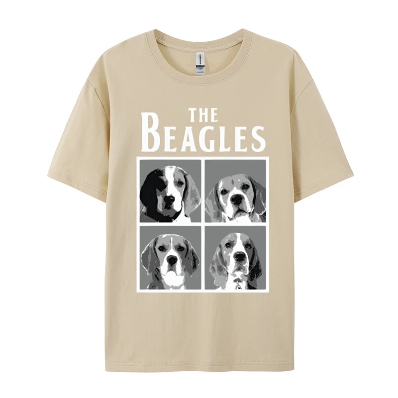 Cute Beagle Dog T-Shirt – Men’s Cotton Birthday Tee, Short Sleeve