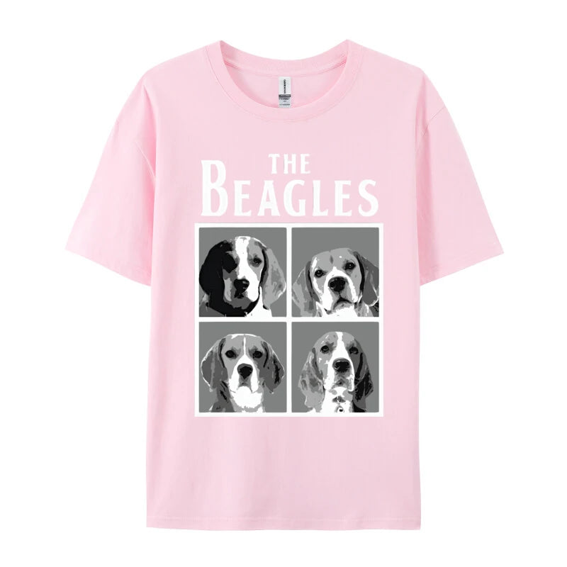 Cute Beagle Dog T-Shirt – Men’s Cotton Birthday Tee, Short Sleeve