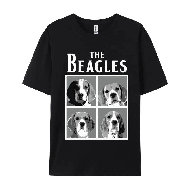 Cute Beagle Dog T-Shirt – Men’s Cotton Birthday Tee, Short Sleeve