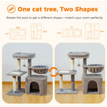 Load image into Gallery viewer, Cat Tree Tower - Scratch Posts, Hammock &amp; Removable Top Perch
