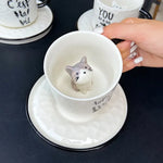 Load image into Gallery viewer, Cute Kitten Cat Claw Ceramic Cup - 3D Animal Coffee Water Mug
