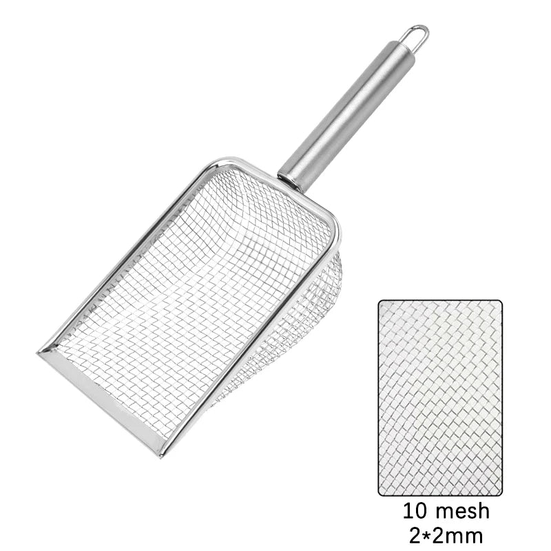 Stainless Steel Mesh Cat Litter Scoop – Durable Shovel for Pet Cleaning