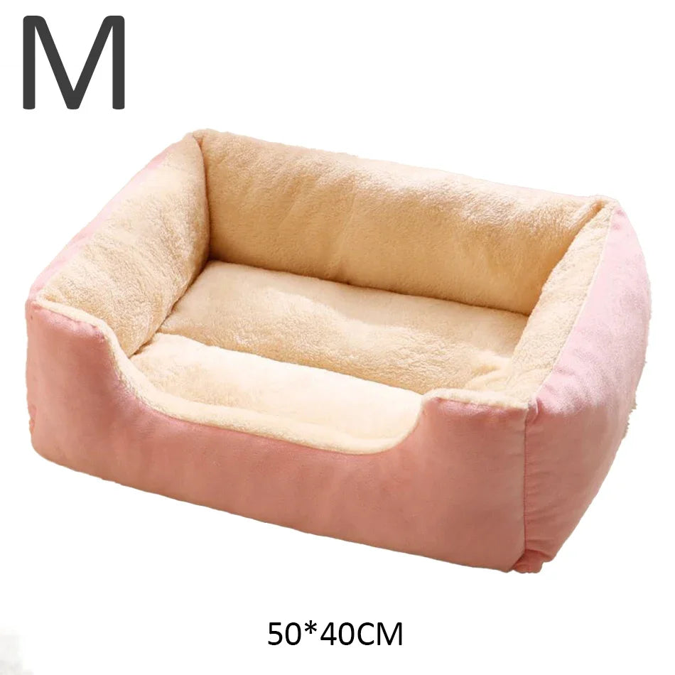 Cat & Dog Beds Cushion Pet House Basket Soft Cozy Habitat Accessories Supplies