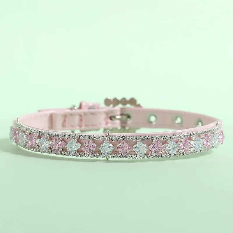 Luxury Pearl Rhinestone Cat & Puppy Necklace Collar for Small Dogs & Cats