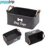Load image into Gallery viewer, Felt Pet Toy Storage Basket - Foldable Dog Cat Toy Box Container
