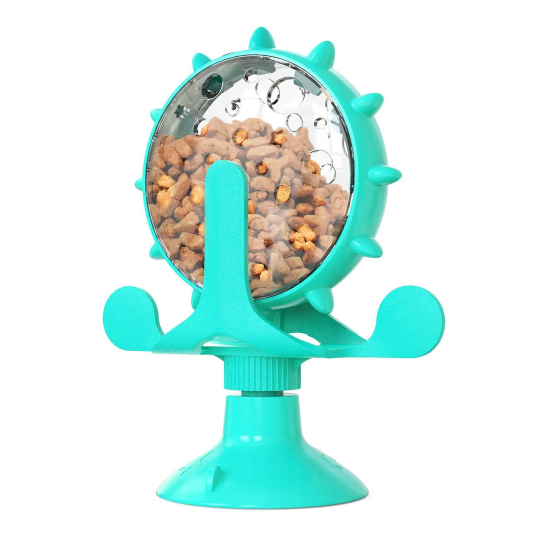 Pet Treat Dispenser Toy - 360° Rotating Interactive Food Feeder
