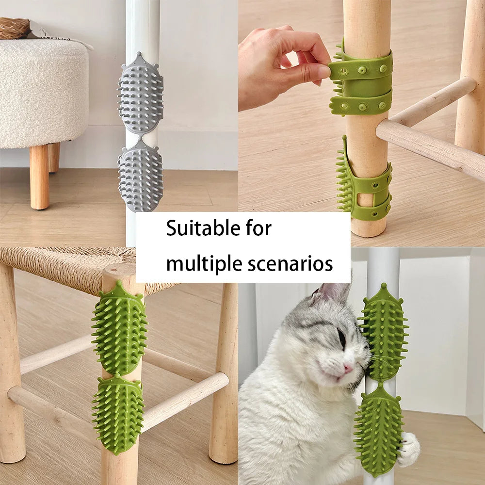 Pet Cat Hair Removal Massage Comb - Self-Cleaning Grooming Brush
