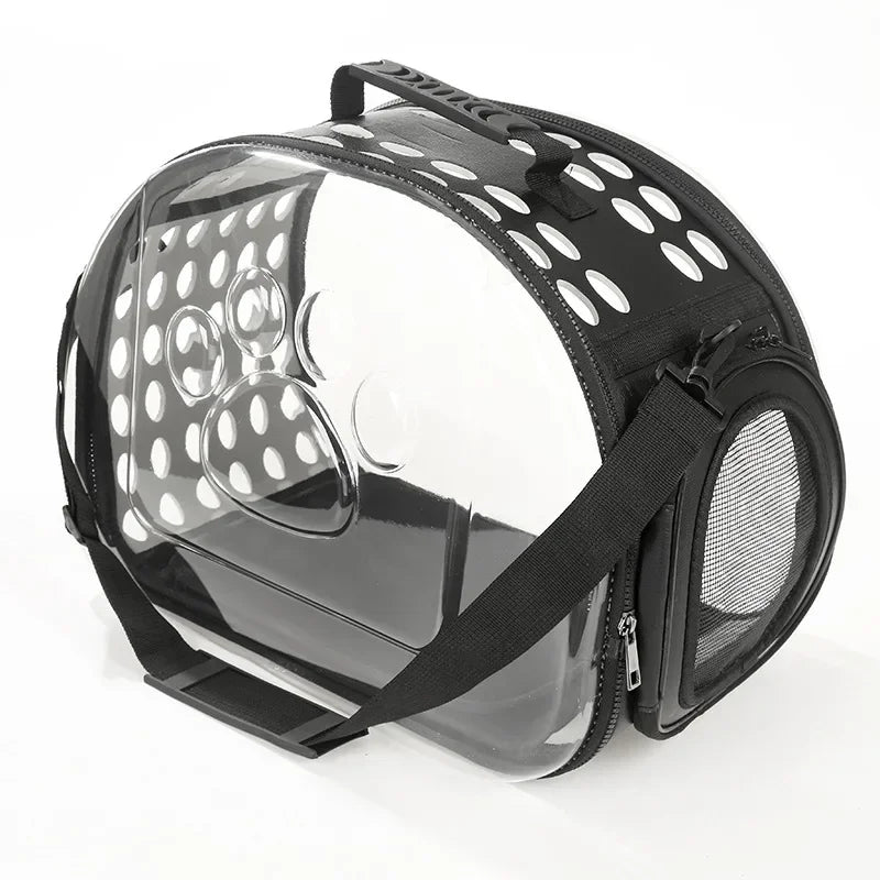 Portable Breathable Foldable Transparent Outdoor Pet Bag for Cats & Dogs