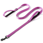 Load image into Gallery viewer, Heavy Duty Reflective Dog Leash – Padded Double Handle for Training &amp; Control

