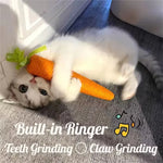 Load image into Gallery viewer, Cat Toys Simulation Carrot Squeaky Sisal Teeth Grinding Interactive Chew Toy
