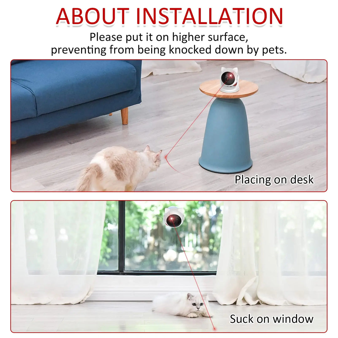 Automatic Rechargeable Cat Laser Toy with Motion, Random Mode, Indoor Pet Play