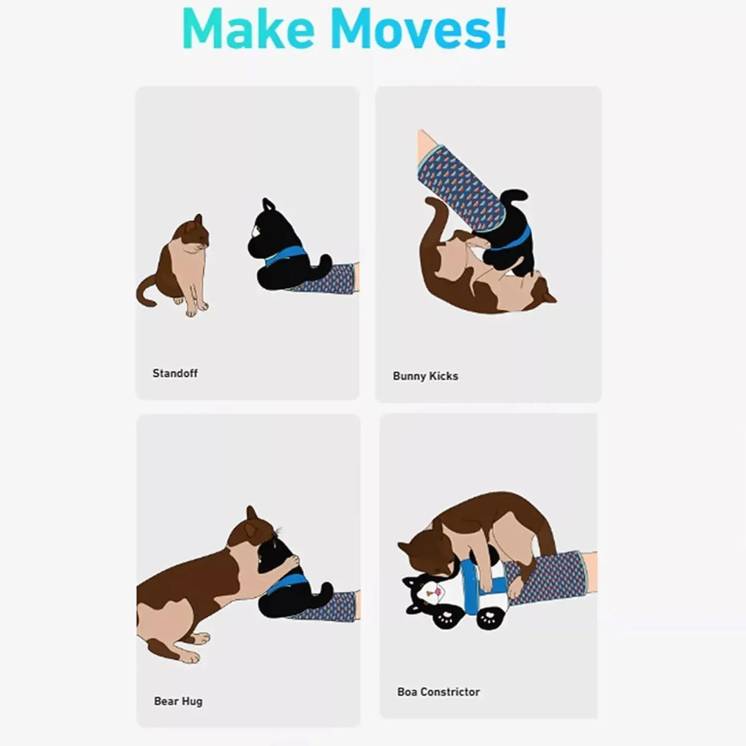 Interactive Cat Wrestling Gloves – Catnip Pet Toy Puppets for Playful Cats