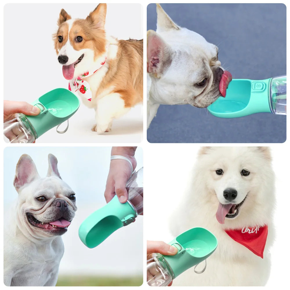 Portable Dog Water Bottle - Leakproof Outdoor Drinking Bowl