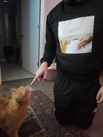 Load image into Gallery viewer, Cartoon Cat Print Hoodie - Men&#39;s Oversized Anime Casual Sweatshirt
