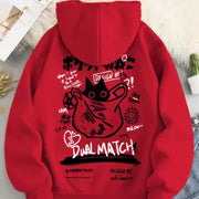 Cute Cat Cartoon Sweatshirt - Women's Harajuku Hooded Hoodie