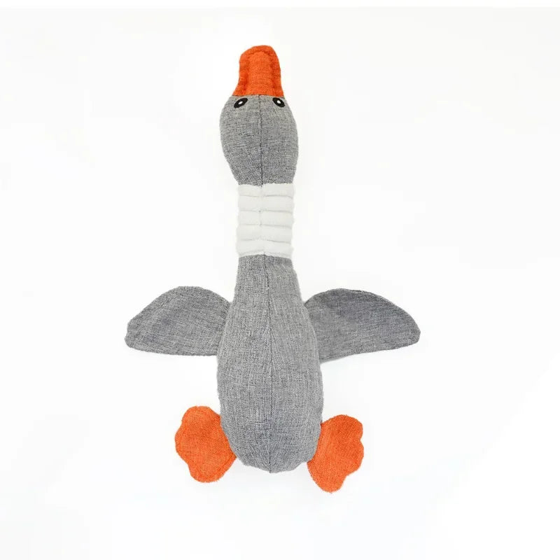 Pet Toy for Active Chewers | Squeaky Wild Goose Puzzle Soft Chew Toy for Dogs
