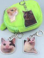 Load image into Gallery viewer, Women&#39;s Bag Pendant - Cute Two Cats Talking Meme Keychain Gift
