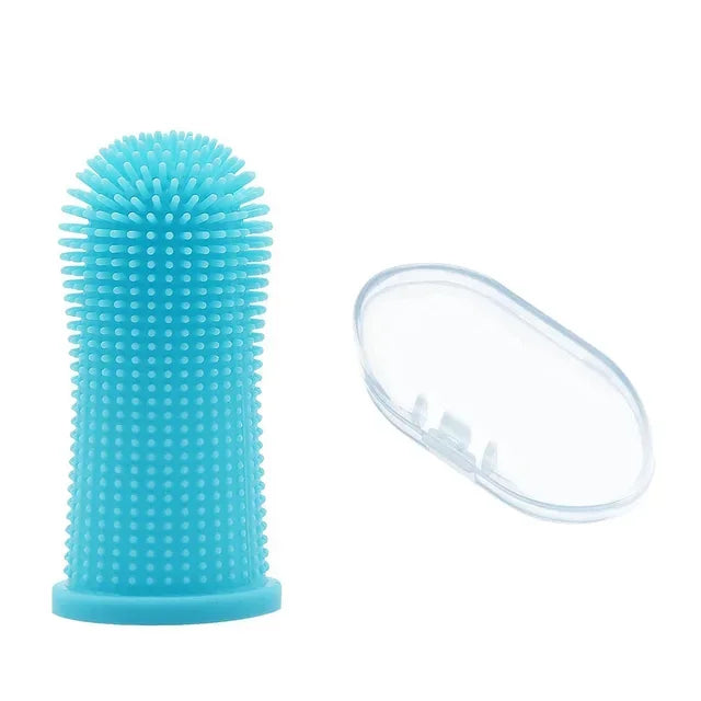 Dog Super Soft Pet Finger Toothbrush - Silicone Teeth Cleaning Brush
