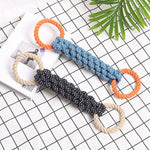 Load image into Gallery viewer, Braided Cotton Rope Dog Toy – Double Ring Chew for Teeth Cleaning
